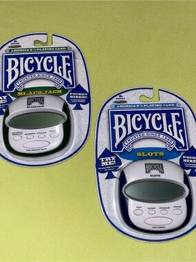 Bicycle Pocket Sized  Slots & Black Jack Lot Of  2 Games New Playing Card Game